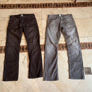 True Religion Men's Brown and Gray corduroy Jeans. Purchased at Bal Harbor